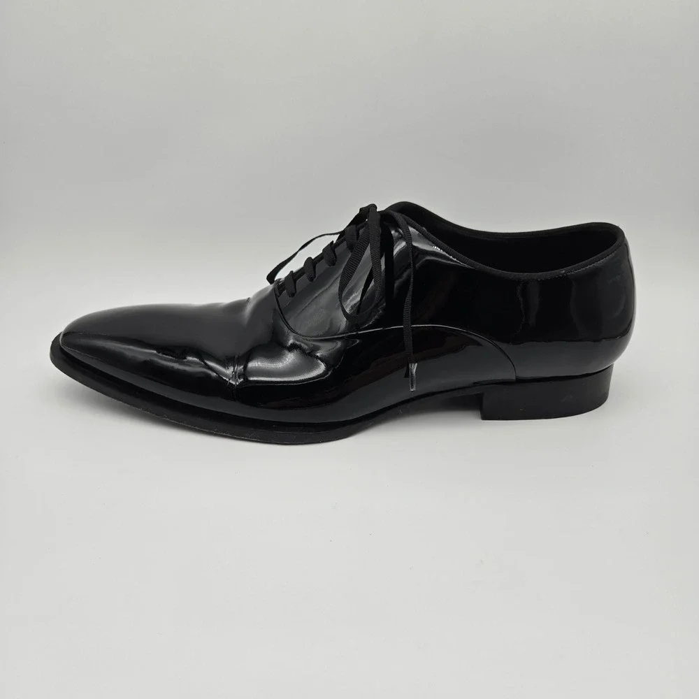 Suitsupply Patent Leather Tuxedo Shoes Mens 9.5 Black Formal Oxford Classic
